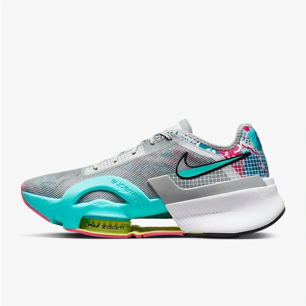 Nike Women's Training Shoes - Gray, Teal, Pink, Yellow